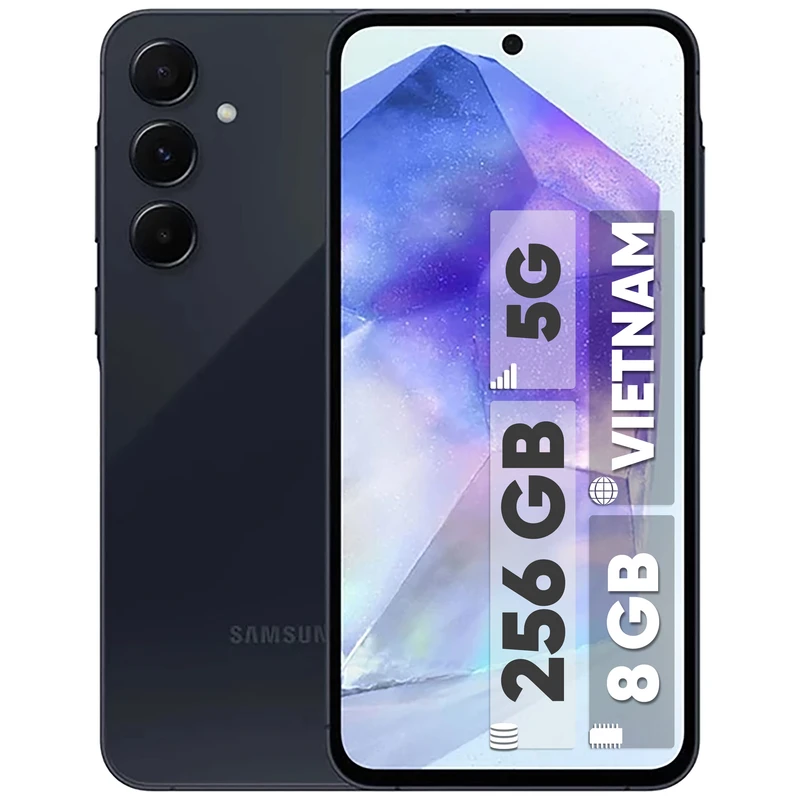 گوشی موبایل سامسونگ مدل Galaxy A55 ظرفیت 256 گیگابایت و رم 8 گیگابایت  ویتنام (سرمه ایی)