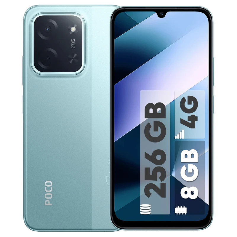 گوشی موبایل شیائومی مدل Poco C85 4G  ظرفیت 256 گیگابایت و رم 8 گیگابایت (مشکی و سبز و  بنفش)
